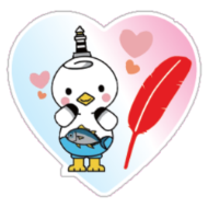 大間町ピンバッジ（かもまーる）